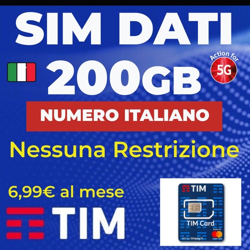 Sim dati 200gb - sim, 6,99€