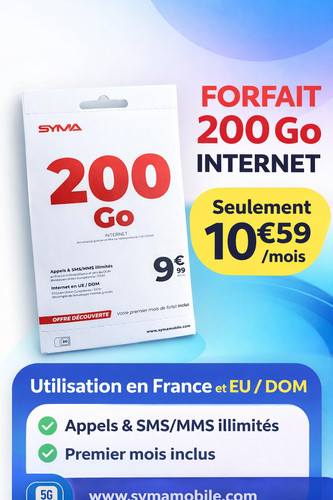 Carte sim syma mobile 200 - sim, –