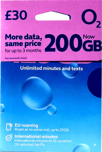 Sim card big bundle 200gb - card, o2