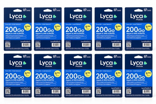 Lotto 10x lyca sim card - lyca,