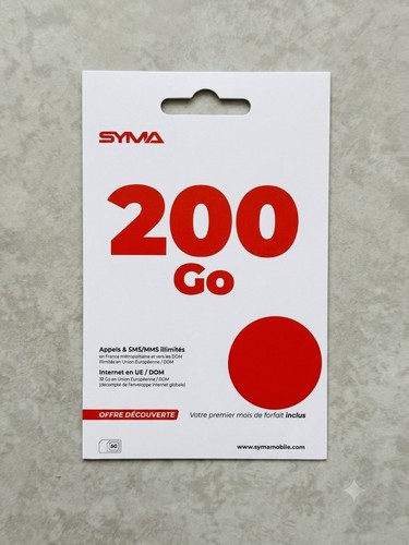 Carte sim prépayée syma - sim,