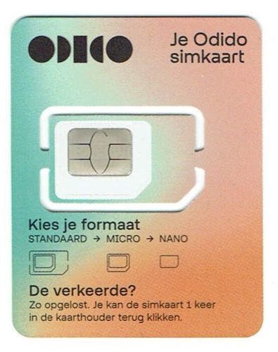 Scheda sim prepagata odido - scheda, nl