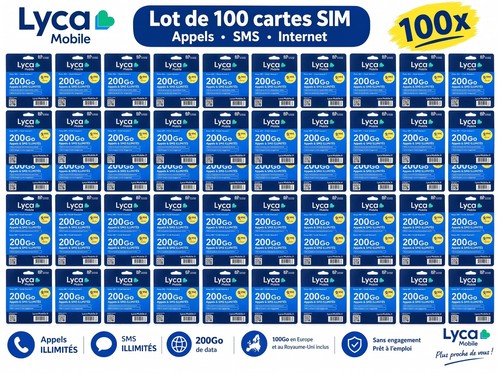 Lotto 100x lyca - lyca, prepagata