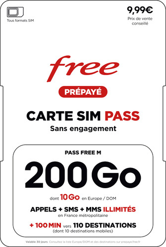 Carte sim prépayé free - sim,
