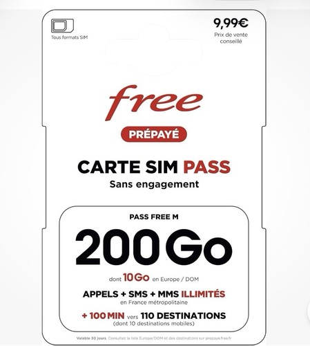 Carte sim prépayé free - carte,
