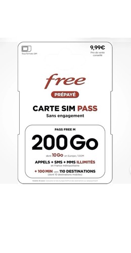 Carte sim prépayé - carte,