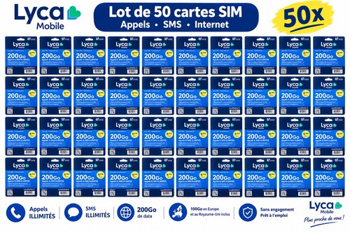 Lotto 50x lyca sim prepagata - 50x,