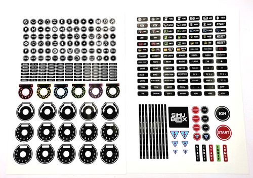 Set adesivi sim racing per - adesivi,