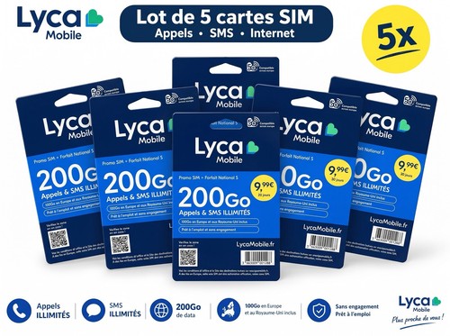 Lotto lyca sim prepagata - 5x,
